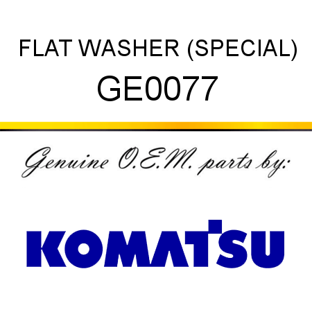 FLAT WASHER (SPECIAL) GE0077