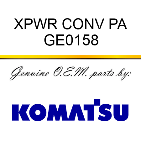 XPWR CONV PA GE0158