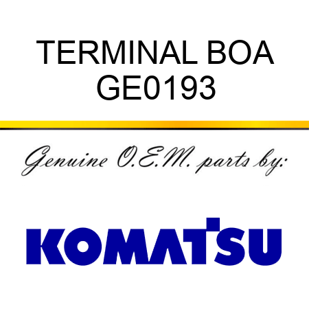 TERMINAL BOA GE0193