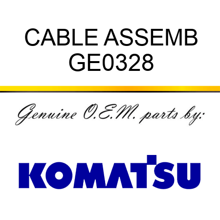 CABLE ASSEMB GE0328