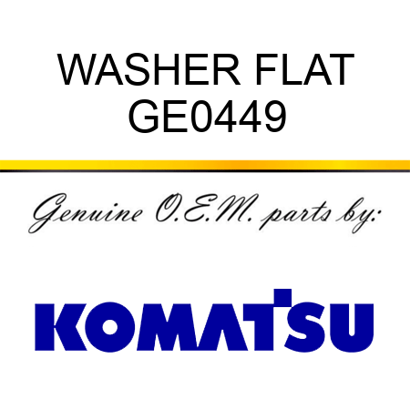 WASHER, FLAT GE0449