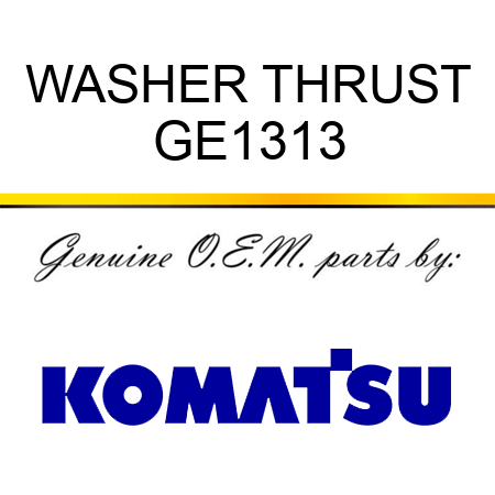 WASHER, THRUST GE1313