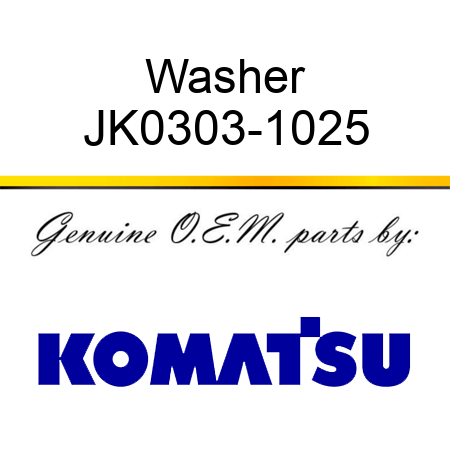 Washer JK0303-1025