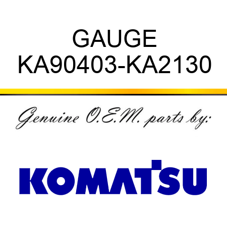 GAUGE KA90403-KA2130