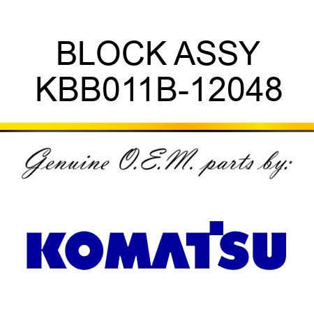 BLOCK ASSY KBB011B-12048