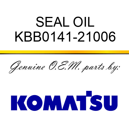 SEAL, OIL KBB0141-21006