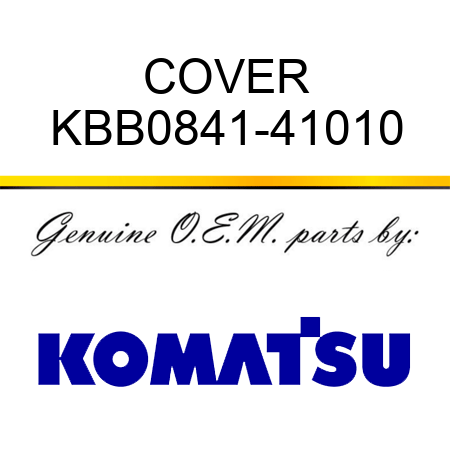 COVER KBB0841-41010