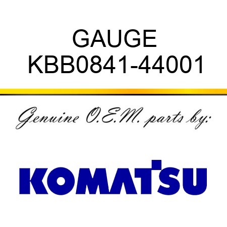 GAUGE KBB0841-44001