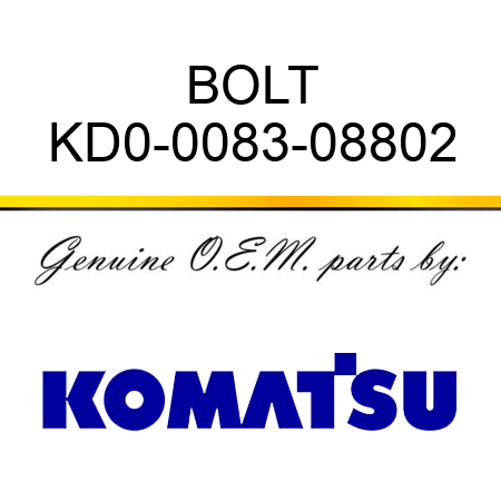 BOLT KD0-0083-08802