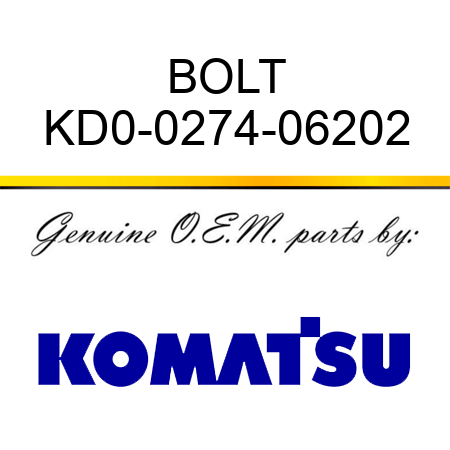 BOLT KD0-0274-06202