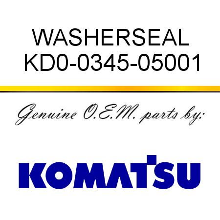 WASHER,SEAL KD0-0345-05001