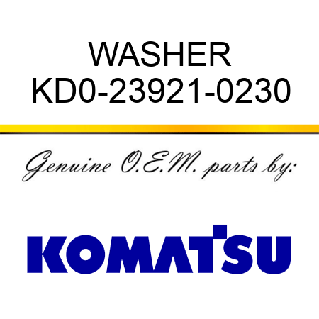 WASHER KD0-23921-0230