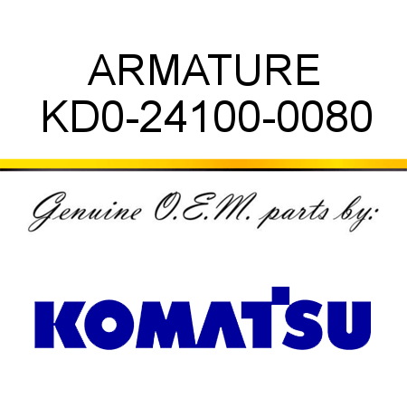 ARMATURE KD0-24100-0080
