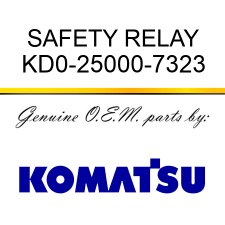 SAFETY RELAY KD0-25000-7323