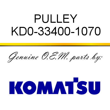 PULLEY KD0-33400-1070