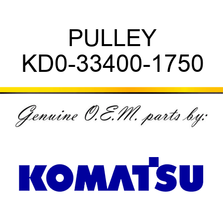 PULLEY KD0-33400-1750