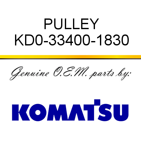 PULLEY KD0-33400-1830