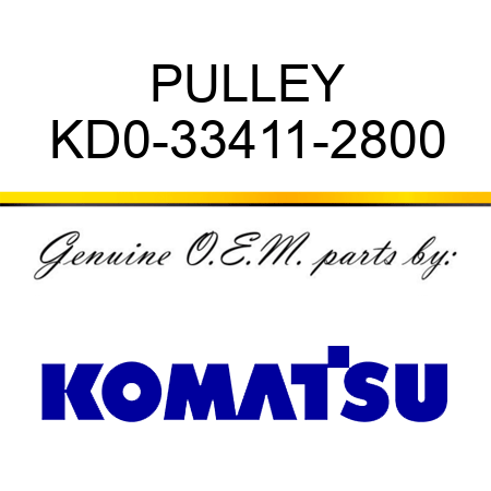 PULLEY KD0-33411-2800