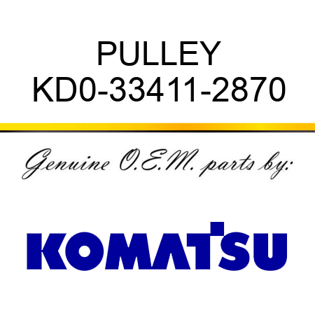 PULLEY KD0-33411-2870