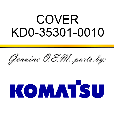 COVER KD0-35301-0010
