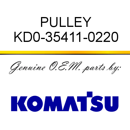PULLEY KD0-35411-0220
