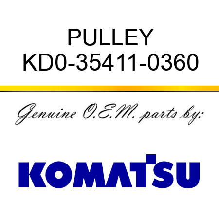 PULLEY KD0-35411-0360