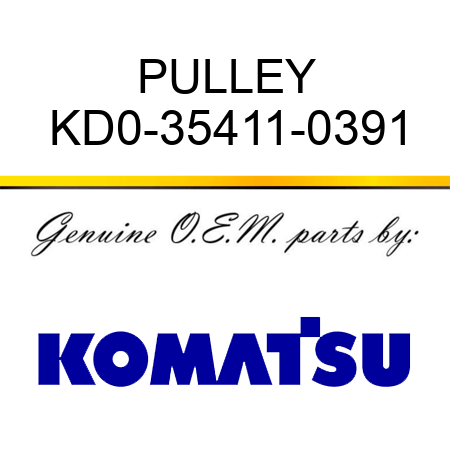 PULLEY KD0-35411-0391