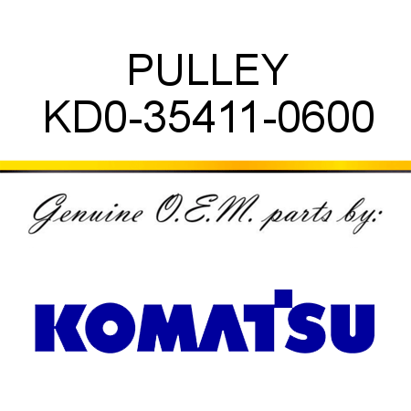 PULLEY KD0-35411-0600