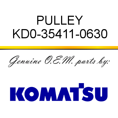 PULLEY KD0-35411-0630