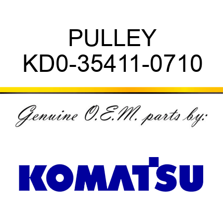 PULLEY KD0-35411-0710