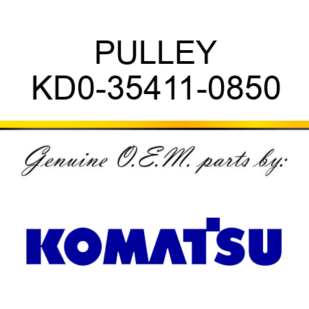 PULLEY KD0-35411-0850