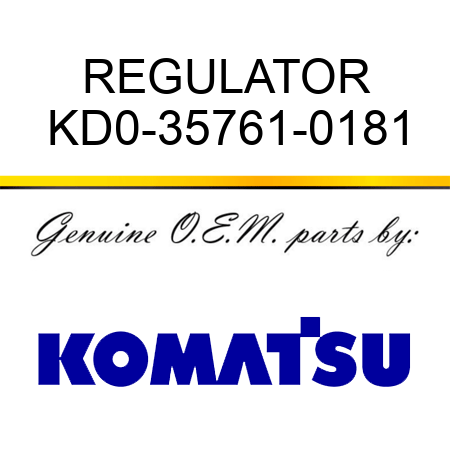REGULATOR KD0-35761-0181