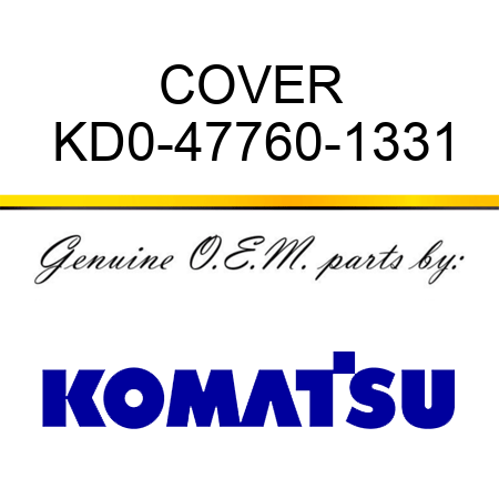 COVER KD0-47760-1331