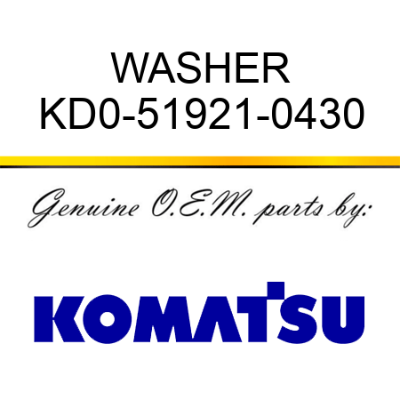 WASHER KD0-51921-0430