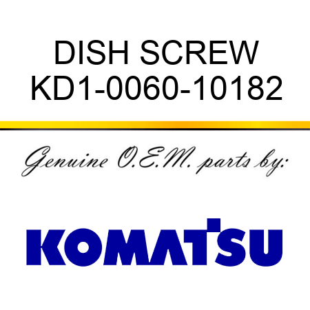 DISH SCREW KD1-0060-10182