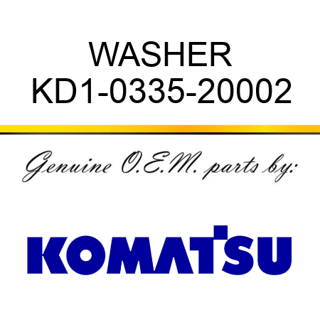 WASHER KD1-0335-20002