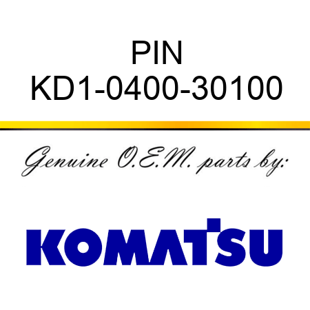 PIN KD1-0400-30100