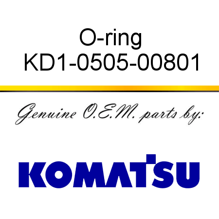 O-ring KD1-0505-00801