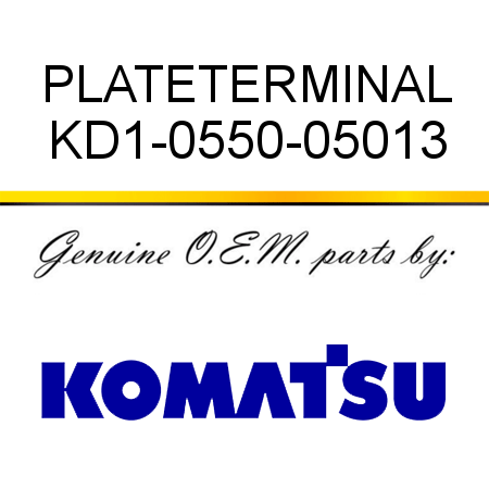 PLATE,TERMINAL KD1-0550-05013
