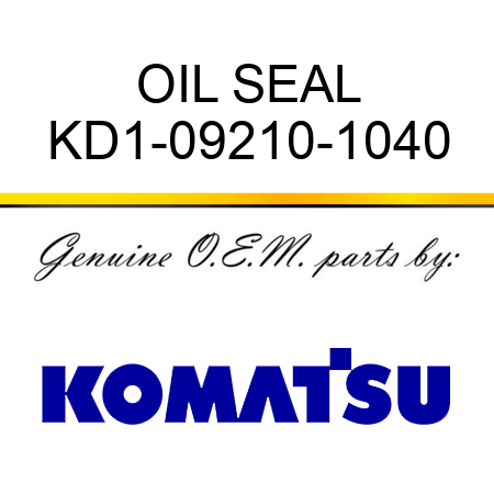 OIL SEAL KD1-09210-1040