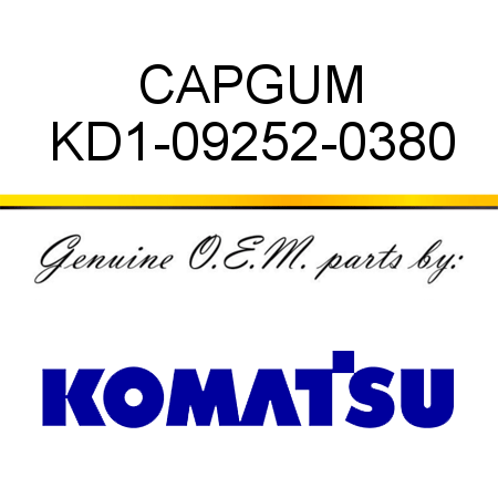 CAP,GUM KD1-09252-0380