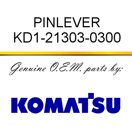 PIN,LEVER KD1-21303-0300