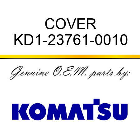 COVER KD1-23761-0010