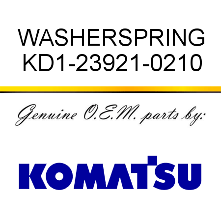 WASHER,SPRING KD1-23921-0210