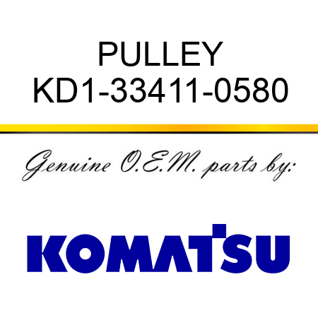 PULLEY KD1-33411-0580