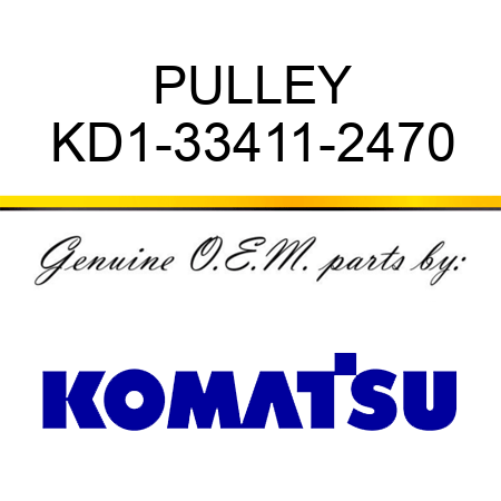 PULLEY KD1-33411-2470
