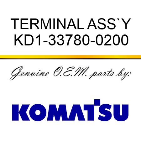 TERMINAL ASS`Y KD1-33780-0200