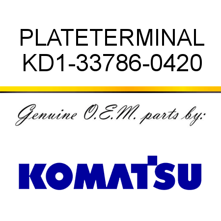 PLATE,TERMINAL KD1-33786-0420