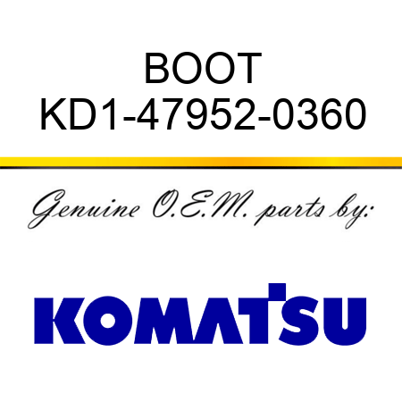 BOOT KD1-47952-0360
