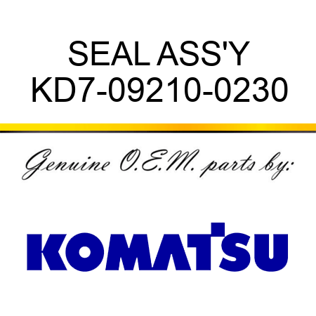SEAL ASS'Y KD7-09210-0230